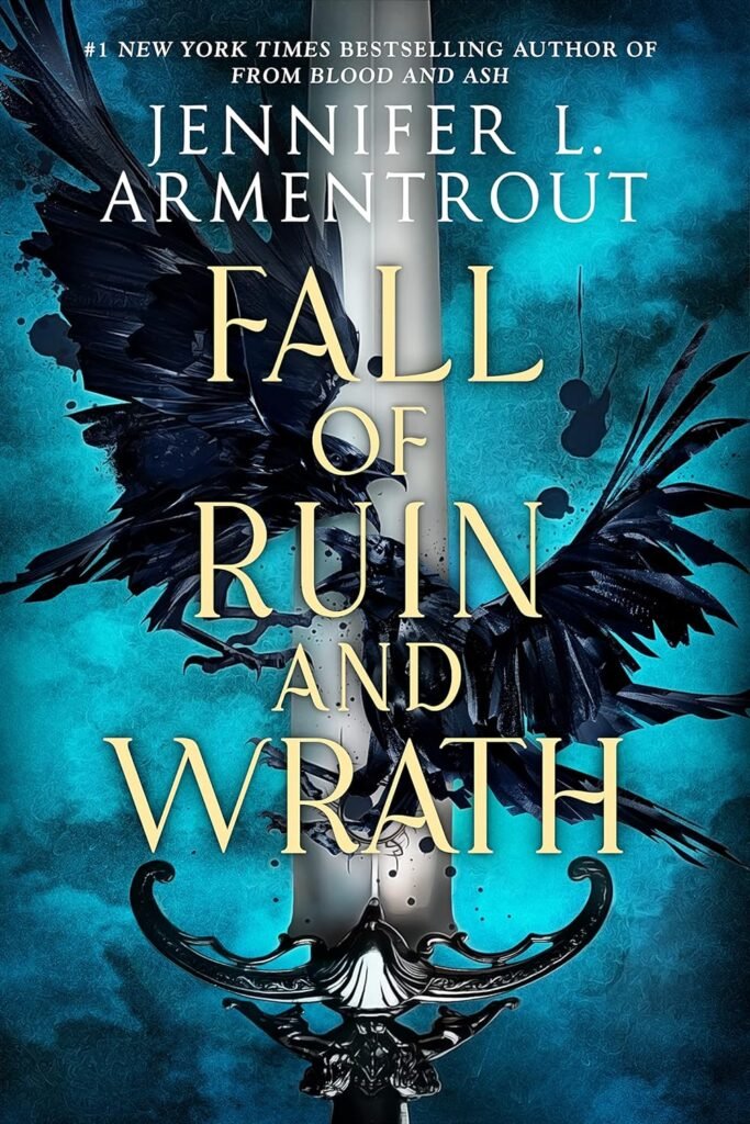 Cover art of 'Fall of Ruin and Wrath,' showcasing an ethereal blend of danger and romance, hinting at the epic fantasy journey within.