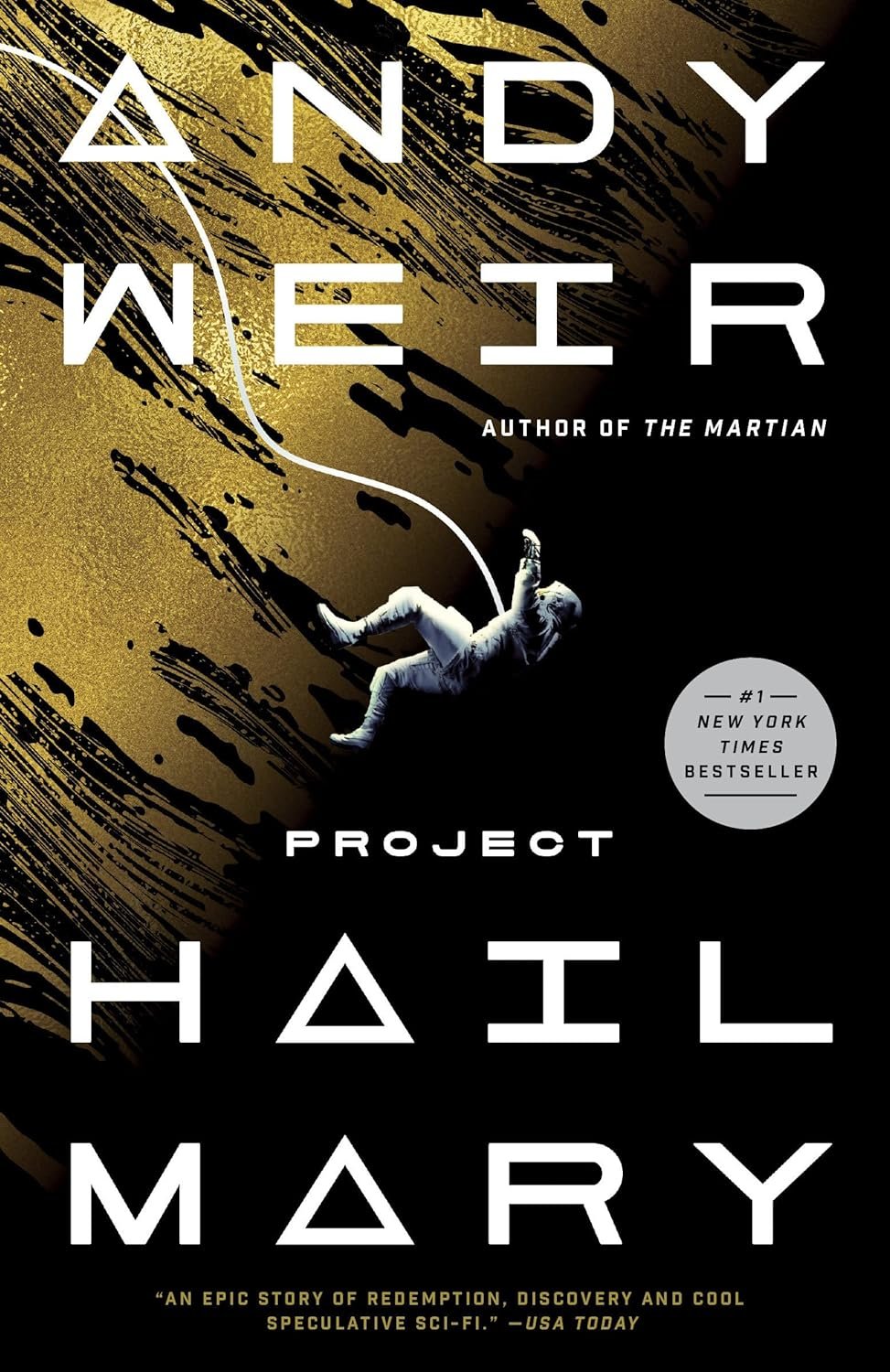 Book cover of 'Project Hail Mary' by Andy Weir, symbolizing the thrilling interstellar adventure within.