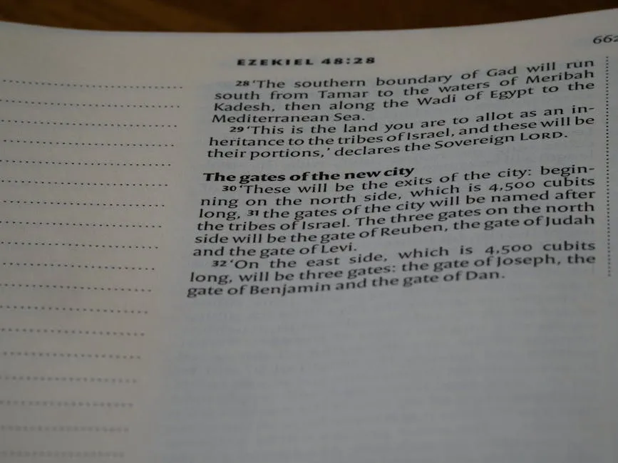 A book with a page open to a page with text