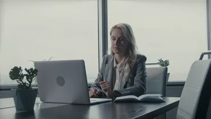 Horizontal video: A female boss showing anger in a video call 5717012. Duration: 38 seconds. Resolution: 3840x2160