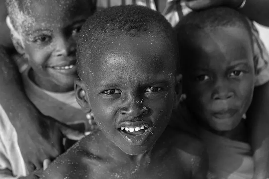 Child looking at the camera