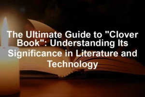 Featured image for The Ultimate Guide to "Clover Book": Understanding Its Significance in Literature and Technology